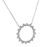 (LD) Collar con diamantes de laboratorio en oro blanco 10kt. 45cm D-0.15Cts.