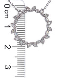 (LD) Collar con diamantes de laboratorio en oro blanco 10kt. 45cm D-0.15Cts.