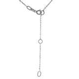 (LD) Collar con diamantes de laboratorio en oro blanco 10kt. 45cm D-0.15Cts.