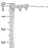 (LD) Pulsera con diamantes de laboratorio en oro blanco 10kt. 18cm D-0.20Cts.
