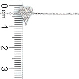 (LD) Pulsera con diamantes de laboratorio en oro blanco 10kt. 18cm D-0.15Cts.