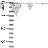 (LD) Pulsera con diamantes de laboratorio en oro blanco 10kt. 18cm D-0.33Cts.