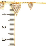 (LD) Pulsera con diamantes de laboratorio en oro amarillo 10kt. 18cm D-0.33Cts.