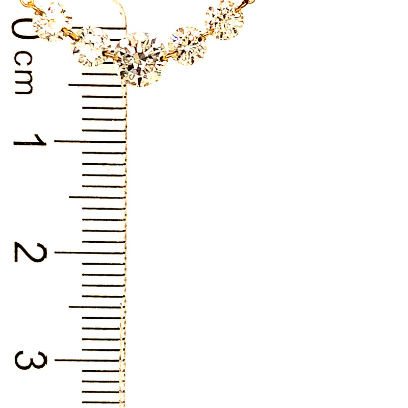 (LD) Collar con diamantes de laboratorio en oro amarillo 10kt.45cm D-1.00Cts.