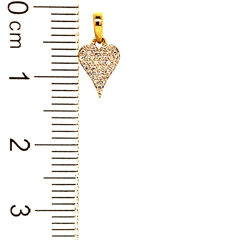 (LD) Dije con diamantes en oro amarillo 10kt. D-0.08Cts.