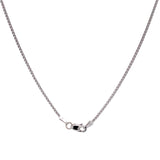 Collar de topacio azul, turquesas y diamantes en oro blanco 14kt.