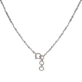 (LD) Collar (Cojín) con diamante de laboratorio en oro blanco 14kt. 43CM D-2.00Cts.
