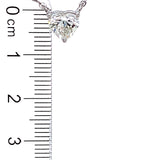 (LD) Collar (corazón) con diamante de laboratorio en oro blanco 14kt. 43CM D-1.00Cts.