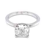 (LD) Anillo con diamante de laboratorio en oro blanco 14kt. D-2.00Cts.
