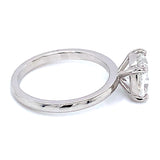 (LD) Anillo con diamante de laboratorio en oro blanco 14kt. D-2.00Cts.