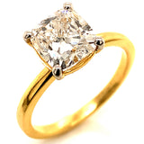 (LD) Anillo con diamante de laboratorio en oro amarillo 14kt. D-2.00Cts.