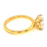 (LD) Anillo con diamante de laboratorio en oro amarillo 14kt. D-2.00Cts.