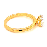 (LD) Anillo con diamante de laboratorio en oro amarillo 14kt. D-1.00Cts.