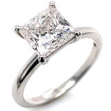 (LD) Anillo con diamante de laboratorio en oro blanco 14kt. D-2.00Cts.