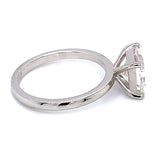 (LD) Anillo con diamante de laboratorio en oro blanco 14kt. D-2.00Cts.