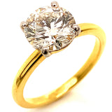 (LD) Anillo con diamante de laboratorio en oro amarillo 14kt. D-2.06Cts.