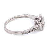 (MIA) Anillo con diamantes en oro blanco 18kt. D-0.50Cts.