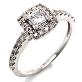(MIA) Anillo con diamantes en oro blanco 18kt. D-0.50Cts.