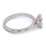 (LD) Anillo con diamante de laboratorio en oro blanco 14kt. D-1.00Cts.