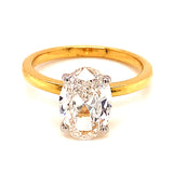 (LD) Anillo con diamante de laboratorio en oro amarillo 14kt. D-2.00Cts.