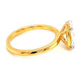 (LD) Anillo con diamante de laboratorio en oro amarillo 14kt. D-2.00Cts.