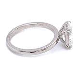 (LD) Anillo con diamante de laboratorio en oro blanco 14kt. D-2.00Cts.