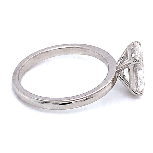 (LD) Anillo con diamante de laboratorio en oro blanco 14kt. D-2.00Cts.