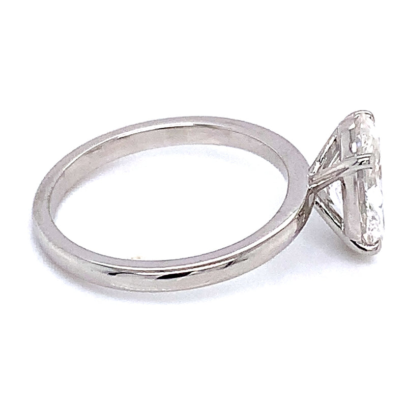 (LD) Anillo con diamante de laboratorio en oro blanco 14kt. D-2.00Cts.