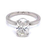 (LD) Anillo con diamante de laboratorio en oro blanco 14kt. D-2.00Cts.