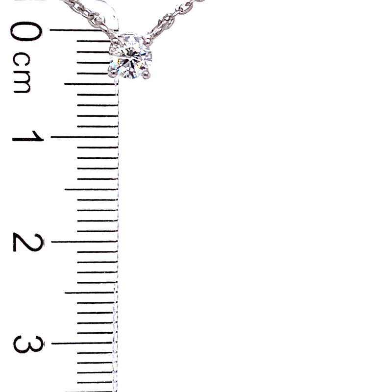 (LD) Collar con diamante de laboratorio en oro blanco 10kt. 40CM D-0.25Cts.