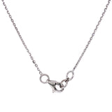 (LD) Collar con diamante de laboratorio en oro blanco 10kt. 40CM D-0.25Cts.