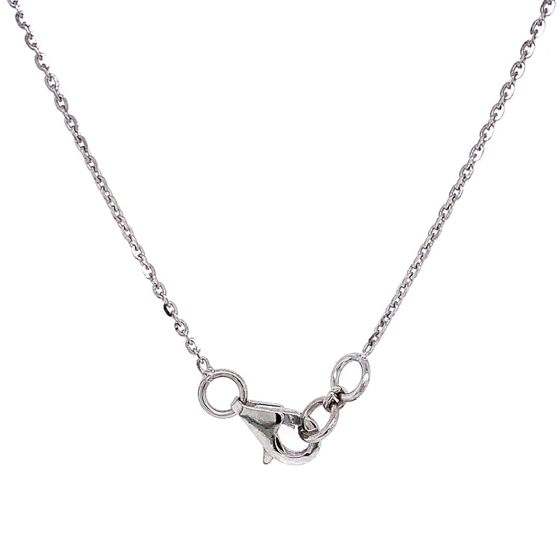 (LD) Collar con diamante de laboratorio en oro blanco 10kt. 40CM D-0.25Cts.