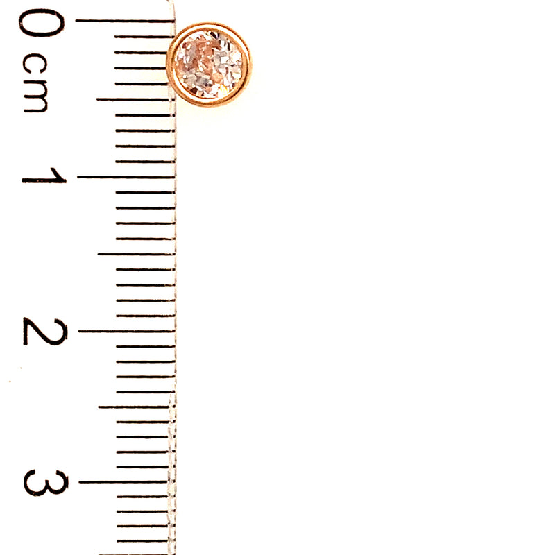 Aretes para bebés con circones en oro amarillo 10kt.