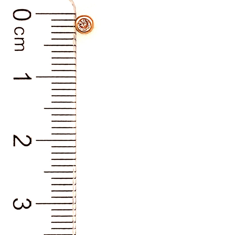 Aretes para bebés con circones en oro amarillo 10kt.