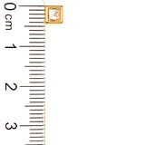 Aretes para bebés con circones en oro amarillo 10kt.