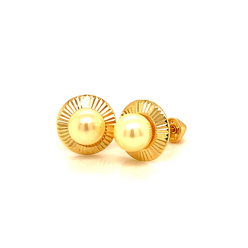 Aretes para bebés en oro amarillo 10kt.
