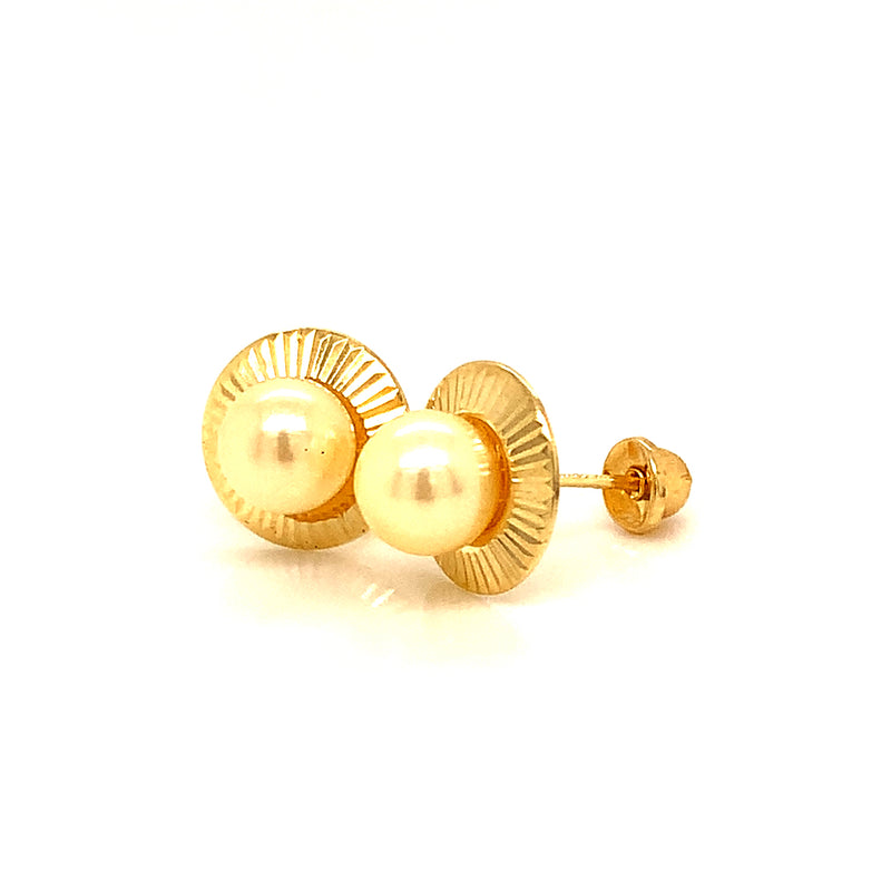 Aretes para bebés en oro amarillo 10kt.