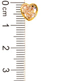 Aretes (corazón) en oro amarillo 10kt