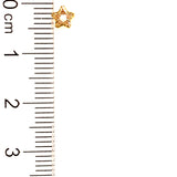 Aretes para bebés (estrellas) con circones en oro amarillo 10kt.