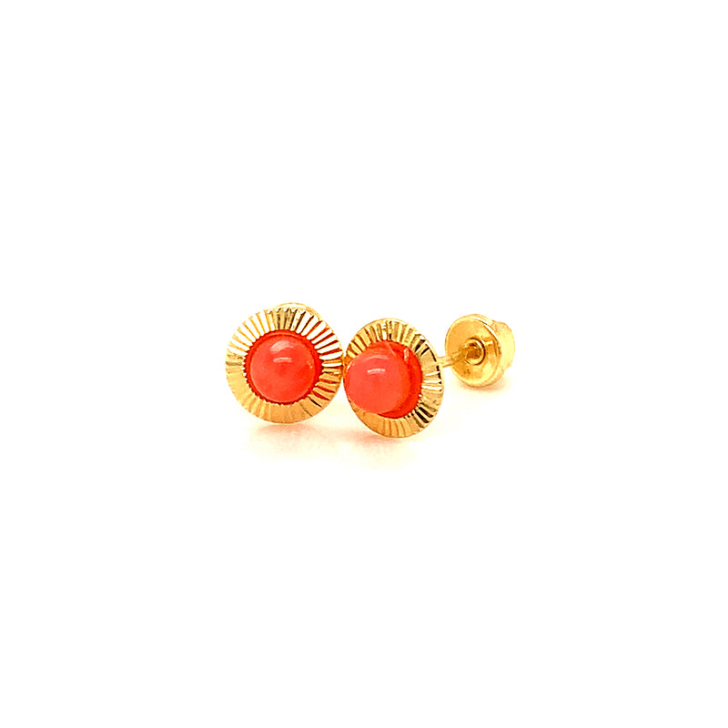 Aretes para bebés en oro amarillo 10kt.
