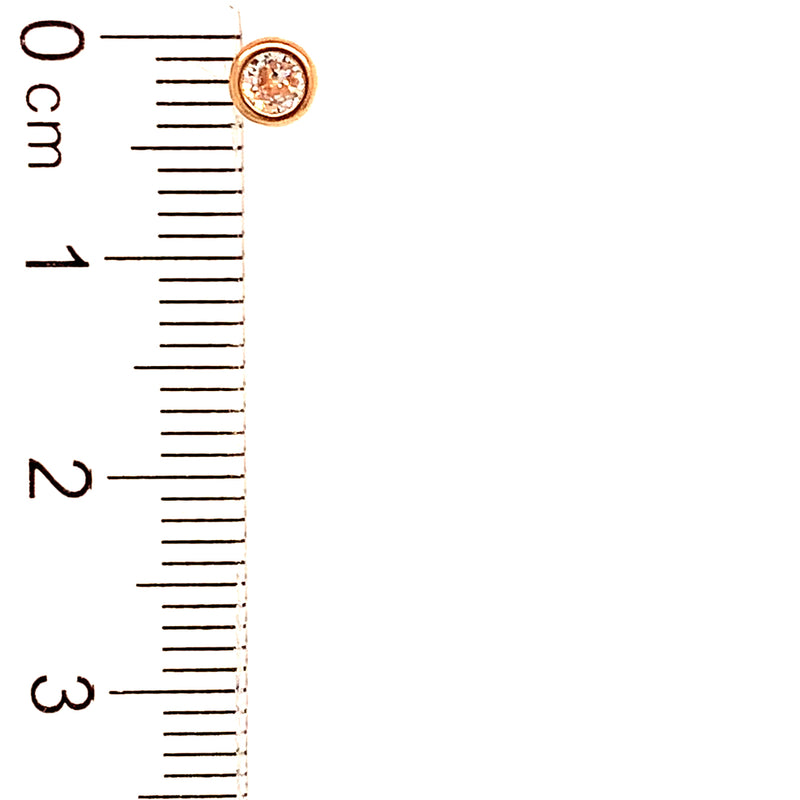 Aretes para bebés con circones en oro amarillo 10kt.