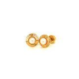 Aretes para bebés en oro amarillo 10kt.