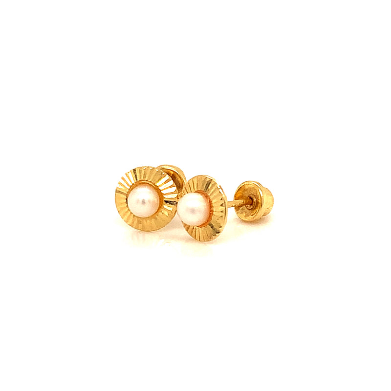 Aretes para bebés en oro amarillo 10kt.