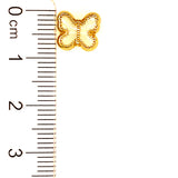 Aretes (mariposa) para bebés en oro amarillo 10kt.