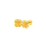 Aretes para bebés (trébol) en oro amarillo 10kt.