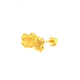 Aretes para bebés (trébol) en oro amarillo 10kt.