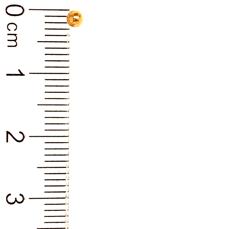 Aretes para bebés (bolitas) en oro amarillo 18kt.