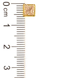 Aretes para bebés con circones en oro amarillo 10kt.