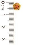 Aretes (flor) para bebés en oro dos tonos 10kt.