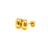 Aretes (gota) para bebés en oro amarillo 10kt.